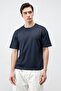 Navy Blue Crop Fit Men's T-Shirt - 5