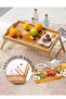 Folding Legged Bamboo Bed Enjoyment Tray Mini Table Study Laptop Eating Drinking Table 30X50 cm - 8