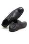 Black Color Lace-Up Genuine Leather Leather Sole Men's Shoes - 2