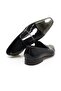Black Color Laceless Genuine Leather Leather Sole Men's Shoes - 2