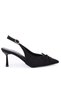 Dza07-12042727 Black 8 cm Thin Heeled Evening Dress Women's Shoes - 3