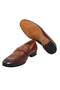 Tan Color Laceless Genuine Leather Men's Shoes - 3