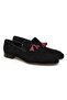 Black Color Laceless Genuine Leather Leather Sole Men's Shoes