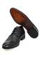 Black Color Lace-Up Genuine Leather Men's Shoes - 3