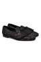 Black Purple Color Laceless Genuine Leather Men's Shoes