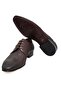 Brown Lace-Up Genuine Leather Men's Shoes - 3
