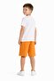 Orange Patterned T-Shirt and Lettering Printed Shorts Set for Boys 23788 - 6