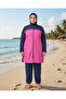 Plus Size Crew Neck Parachute Fabric Full Zipper Dress with Adjustable Waist and Elastic Cuffs - 8