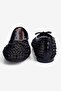 Women's Mesh Ballerina Shoes with Stone Bow Selya Black - 4