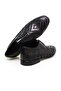 Black Color Lace-Up Genuine Leather Men's Shoes - 2