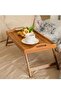 Folding Legged Bamboo Bed Enjoyment Tray Mini Table Study Laptop Eating Drinking Table 30X50 cm - 7