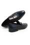 Dark Blue Brown Laceless Genuine Leather Men's Shoes - 2