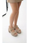 Side Buckle, Closed Side, Women's High Padded Heel Slippers, Sandals, Shoes - 3