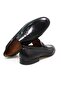 Black Color Laceless Genuine Leather Men's Shoes - 2