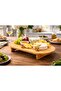 Stylish Oval Presentation Plate with Bamboo Feet 39.5 cm – Stylish Cake & Dessert Serving Presentation Plate Tray - 3