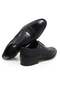 Black Color Lace-Up Genuine Leather Leather Sole Men's Shoes - 2