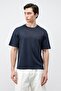 Navy Blue Crop Fit Men's T-Shirt - 4