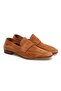 Tan Color Laceless Genuine Leather Suede Men's Shoes