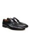 Black Color Lace-Up Genuine Leather Men's Shoes