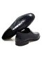 Dark Blue Color Laceless Genuine Leather Leather Sole Men's Shoes - 2