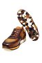 Brown Lace-Up Genuine Leather Men's Shoes - 3