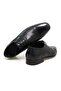 Black Color Lace-Up Genuine Leather Men's Shoes - 2