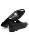 Black Color Laceless Genuine Leather Men's Shoes - 2