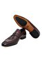 Burgundy Color Laceless Genuine Leather Leather Sole Men's Shoes - 3