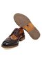 Brown Lace-Up Genuine Leather Men's Shoes - 3