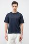 Navy Blue Crop Fit Men's T-Shirt