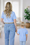 Mother Son Combination Oversize T-Shirt Twin T-Shirt Plain Printed (Single Price) - 2