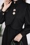 Women's Gold Button Detailed Bolero Dress Set Sb0014 - 3