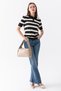 Nova Soft Leather Look Mink Women's Baguette Handbag and Shoulder Bag with Staple Detail - 7