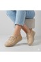9871 Genuine Leather Inside and Out, Non-Slip Sole, Very Comfortable Daily Women's Shoes Beige - 2