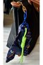 Bag Accessory Charm Dog Figure Keychain Scarf Bag Ornament Women's Navy Blue Neon - 3
