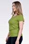 10976 Green Crew Neck Short Sleeve T-Shirt - 3