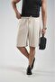 Pique Fabric Shorts with Elastic Waist Pockets