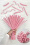 100 Pieces Baby Pink Chenille 30cm, Furry Plush Velvet Wire, Handicraft, Flower, Gift, Decoration School Event