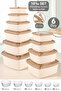 10-Piece Square Striped Microwave Lid Storage Container - Microwave Safe Organizer Food Container Beige