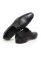 Black Color Laceless Genuine Leather Leather Sole Men's Shoes - 2