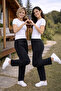 Double Set Premium Women's 2 Thread Comfortable Fit Pocketed 2-Piece Sweatpants - 4