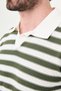 Striped Slim Fit Lapel Collar Men's Knitwear T-Shirt Ecru-Khaki - 11591.26Y - 2