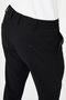 Textured Slim Fit Drawstring Elastic Waist Men's Trousers Black - 38376.26Y - 5
