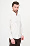 Striped Slim Fit Stand Collar Men's Shirt Beige - 27148.26Y - 3
