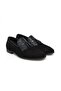 Black Color Laceless Genuine Leather Suede Men's Shoes