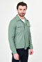Straight Slim Fit Shirt Collar Hidden Button Men's Coat Green - 39667.26Y - 4