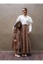 Coffee-Colored Floral Skirt and Collared Long-Sleeved Girl's Dress Mother-Daughter Matching Outfit (Sold as a Single Item) - 6