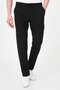 Textured Slim Fit Drawstring Elastic Waist Men's Trousers Black - 38376.26Y