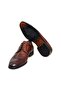 Brown Lace-Up Genuine Leather Men's Shoes - 3