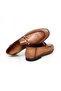 Tan Color Laceless Genuine Leather Men's Shoes - 2